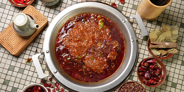 Olla de ternera tradicional de Chongqing 渣渣牛肉锅